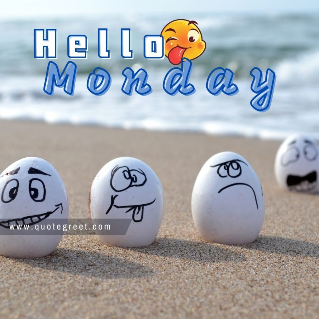 hello-monday-funny-emojifaces-eggs-images-picture-photo-beach