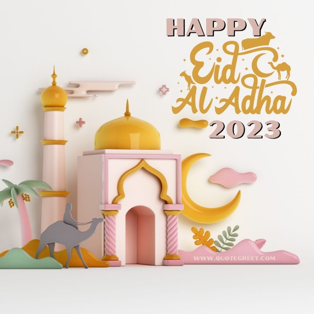 happy-eid-ul-adha-mubarak-images-2023-wishes-blessings-calligraphy-yellow-white-masjid-beautiful-cute-pretty-islamic-design-stylish-free-new-unique