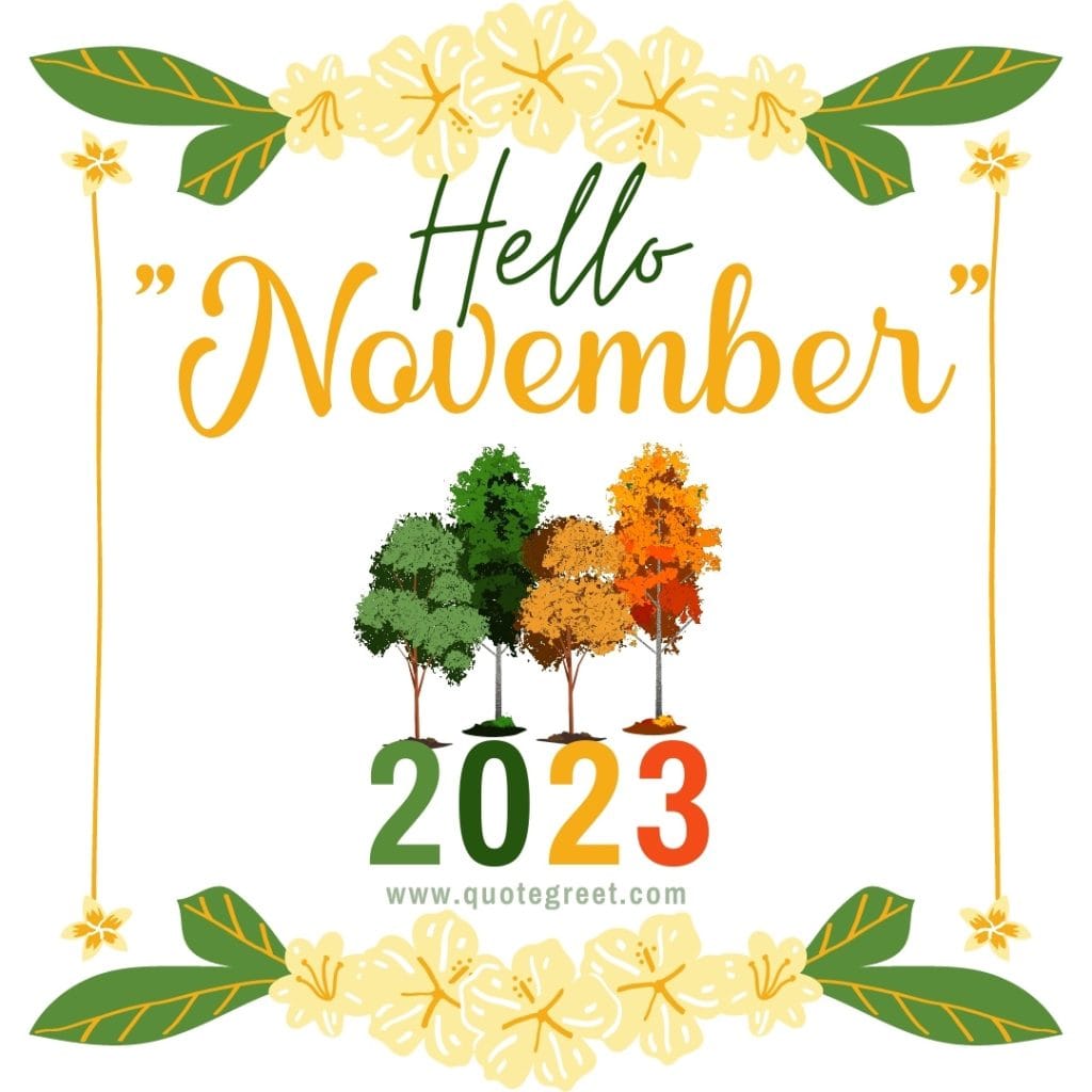 hello-november-2023-images-floral-yellow-clipart-cute-beautiful-pretty