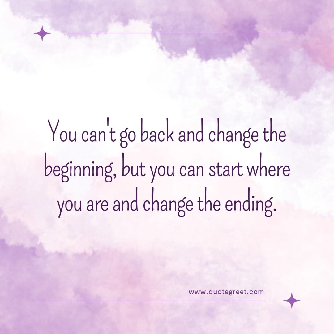 you-cant-go-back-and-change-the-beginning-cs-lewis-inspirational-quote-of-the-day-23-april-sunday-23rd-today-inspiring-purple-minimalist-modern-violet-watercolor-cloud-quotes