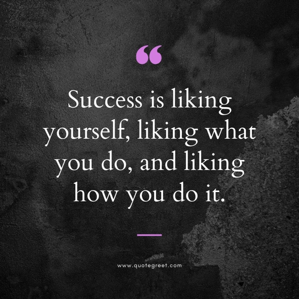 success-is-liking-yourself-quote-of-the-day-for-work-16-april-sunday-16th-today-teamwork-inspirational-black-background-aesthetic-quotes-minimalist-modern